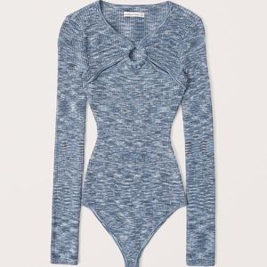 Abercrombie & Fitch Blue cutout Bodysuit size XS